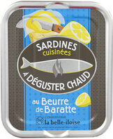 Sardines cuisinées à déguster chaud au beurre de baratte