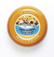 Salade prête à déguster de thon germon, tian de légumes au vinaigre de Xérès