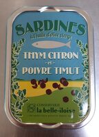 Sardines à l’huile d’olive vierge thym citron et poivre timut