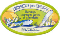 Préparation pour sandwich harengs, asperges vertes et mimolette