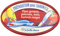 Préparation pour sandwich thon germon, poivrons, maïs et haricots rouges