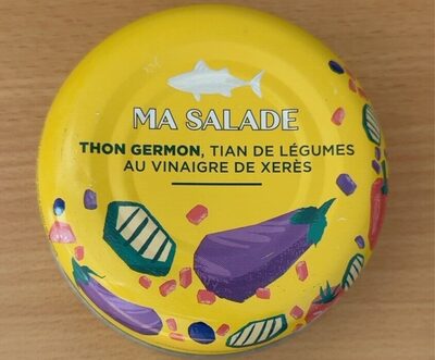Ma salade thon germon, tian de légumes au vinaigre de Xerès