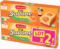 Lt2 p'tit savane duo abricot x6 150g