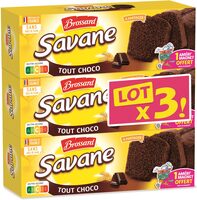 Brossard - lot 3 savane tout chocolat 310 g