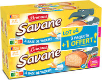 Brossard - lot de 3 savane pocket x 7 yaourt + 1 paquet offert - 840gr