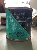 Harmonie de bloc de foie gras de cansrd du Sud-Ouest aux cèpes