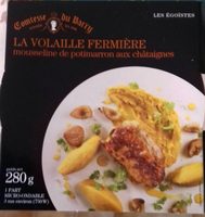 La volaille fermière mousseline de potimarron aux châtaignes