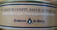 Chapon confit sauce foie gras