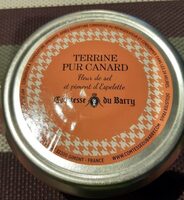 Terrine pur canard, fleur de sel et piment d'spelette