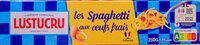 Spaghetti longs aux œufs frais