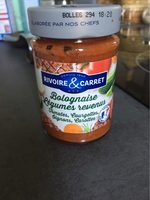 Bolognaise légumes revenus