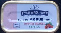 Foie de morue fumé tomates sechées et basilic