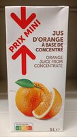 Jus d'orange à base de concentré
