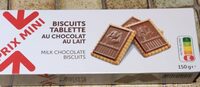 Biscuits tablette au chocolat au lait