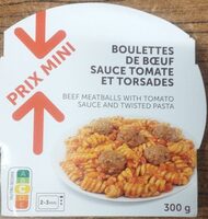 Boulettes de boeuf sauce tomate et torsades