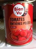 Tomates entières pelées au jus