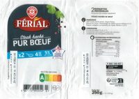 Steaks hachés Pur Boeuf 5% MG 2x125g