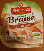 Jambon supérieur braisé découenné dégraissé 4 tranches
