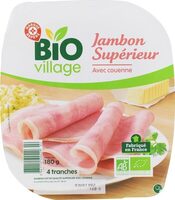 Jambon supérieur avec couenne 4 tranches