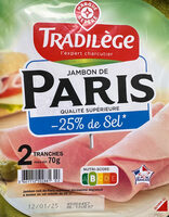 Jambon de Paris qualité supérieure -25% de sel