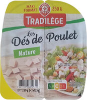 Dés de poulet nature