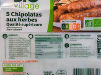 5 chipolatas aux herbes