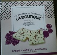 Chocolat Blanc Cassis - Marc de Bourgogne