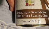 Farçou façon grand mère pommes de terre sauce aux cepes