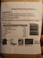 Muesli cacao noisette