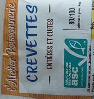 Crevettes entière et cuites