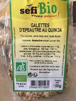 Galettes d'epeautre au quinoa
