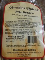 Gressins Rubata' avec romarin