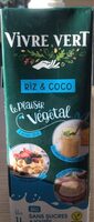 Le plaisir végétal riz et coco