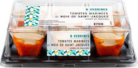 Verrines Tomates marinées & Noix de St Jaques