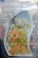 La St-Jacques : Cassolette Risotto, Noix de St-Jacques & Crevettes, sauce au Vin Blanc