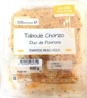 Taboulé chorizo duo de poivrons tomates mi-séchées