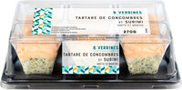 Verrines Tartare de Concombres et Surimi