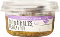 Duo de lentilles, bresaola & noix