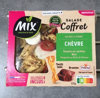 Coffret salade penne chèvre tomates mi-séchées noix