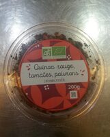 Quinoa rouge, tomates, poivrons, cranberries
