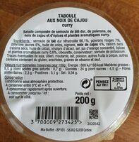 Taboulé aux noix de cajou curry
