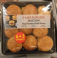 9 Minis Burgers Sélection - Boeuf Charolais et Poulet Français
