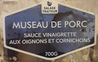 Museau de porc sauce vinaigrette aux oignons et cornichons