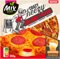 Pizza crazy cheezy salami piquant