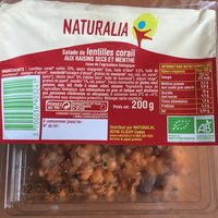 Salade de Lentille Corail aux raisins secs et menthe