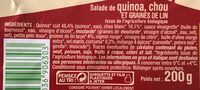 Salade de quinoa, chou et graines de lin