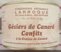 Gésiers de canard confits