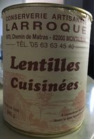 Lentilles cuisinées