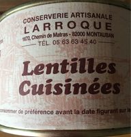 Lentilles Cuisinées