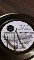 Ventreche de thon fumé à l'huile d'olive